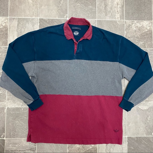 Dockers Shirts Mens Vintage Dockers Color Block Rugby Shirt Poshmark